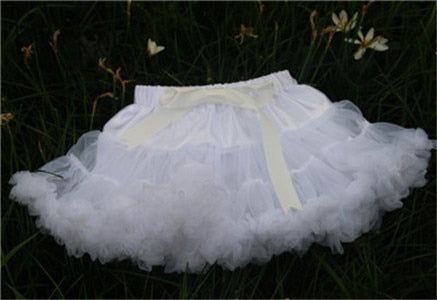 Girls Fluffy Chiffon Solid Colors Tutu Christmas Dance Skirt  2-10 Years