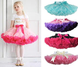 Girls Fluffy Chiffon Solid Colors Tutu Christmas Dance Skirt  2-10 Years