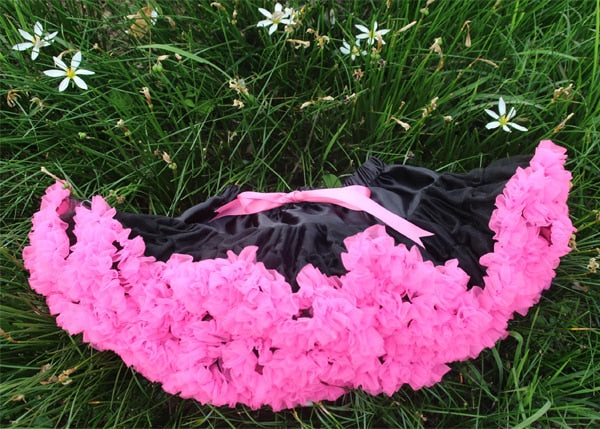 Girls Fluffy Chiffon Solid Colors Tutu Christmas Dance Skirt  2-10 Years