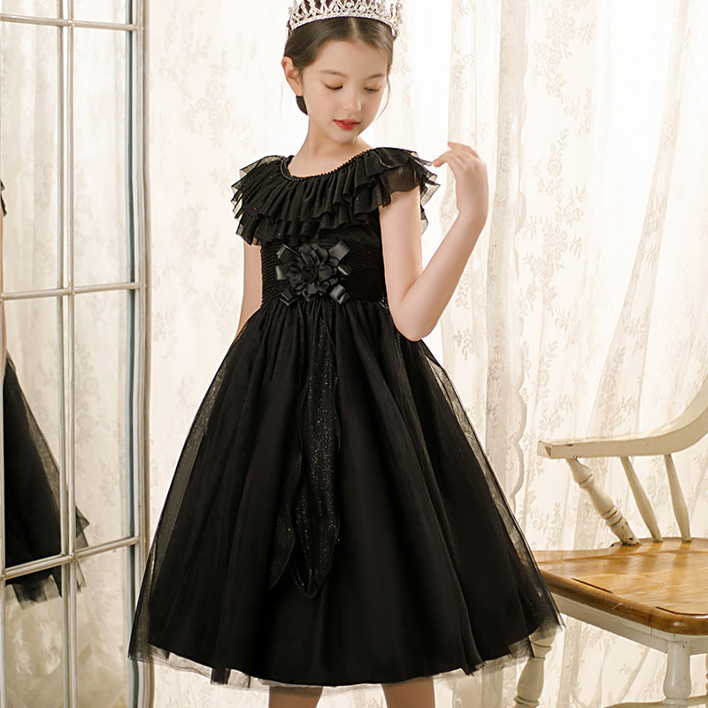 Kid Girl Lace Collar Princess Flower Wedding Formal Elegant Dresses