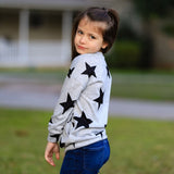 Long Sleeve Mother Daughter Family Matching Autumn O-neck Stars T-shirt