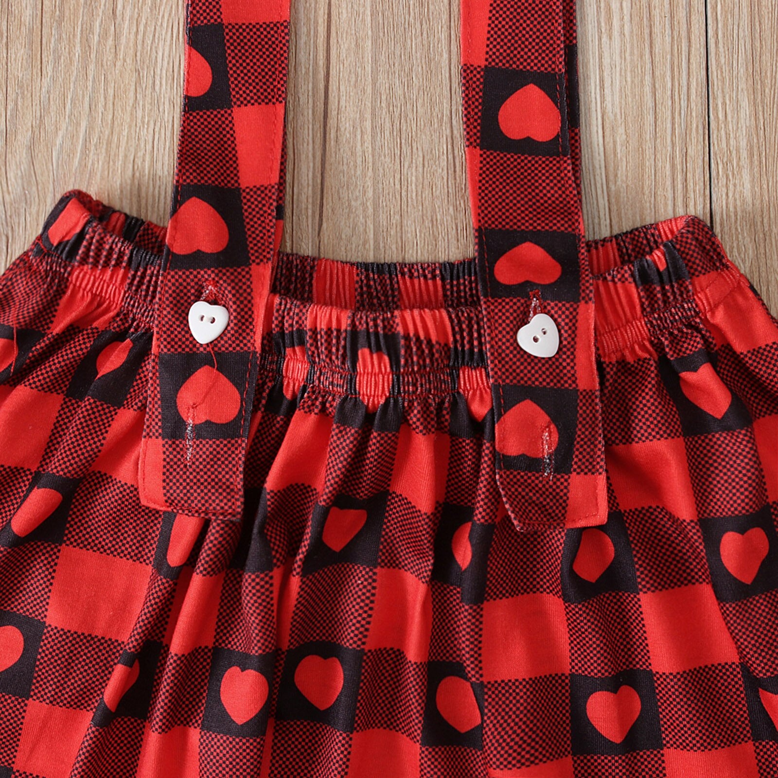 Love Heart-shaped Baby Girls Christmas Suspender 2pcs