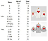 Family Matching Mother Kids Love Hoodies Shirts Tops