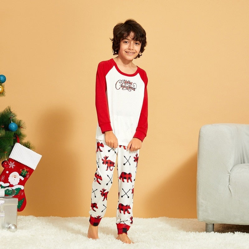 Family Matching Christmas Pajamas Father Mother Kids Baby Sets Sleepwear