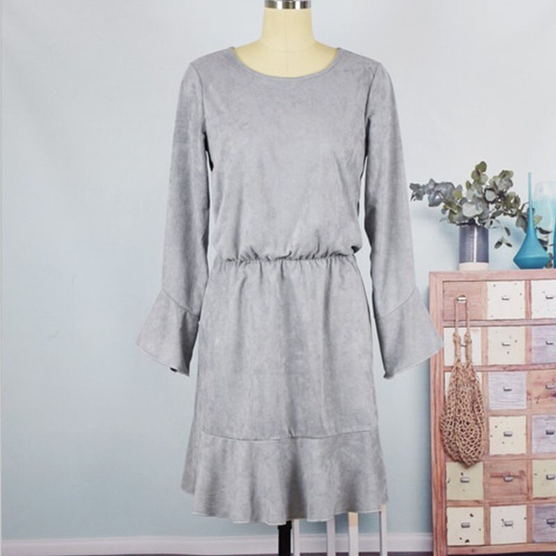 Mother Daughter Family Matching Long Flare Sleeve Mini Dress