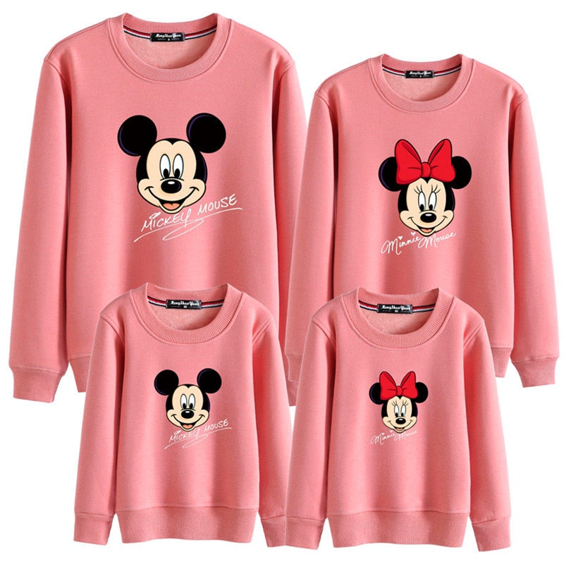 Mother Daughter Father Son Mickey Minnie Family Matching Hoodie