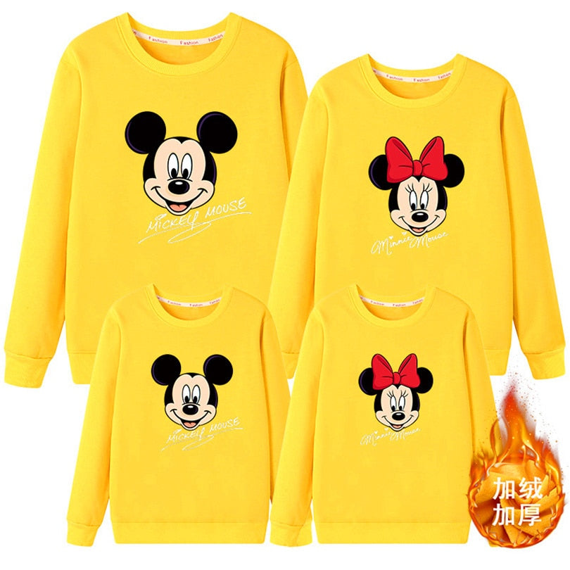 Mother Daughter Father Son Mickey Minnie Family Matching Hoodie