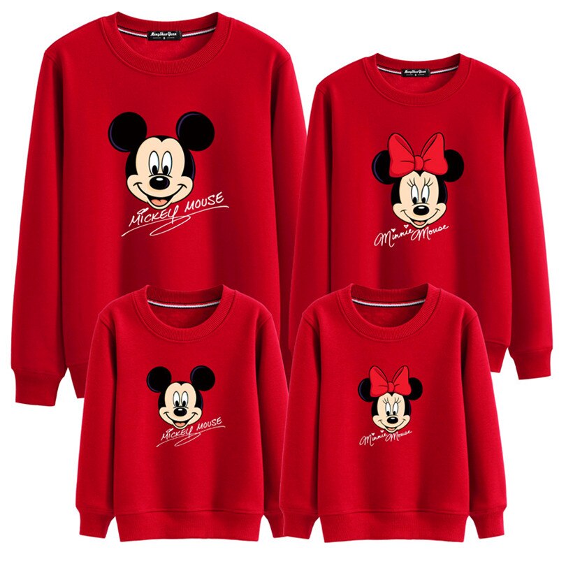 Mother Daughter Father Son Mickey Minnie Family Matching Hoodie