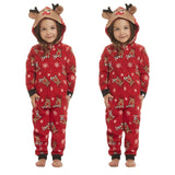 Family MatchingChristmas Pajamas Fashion Cute Hooded Jumpsuit Sleepwear