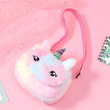 Kids New Cartoon Style Unicorn's Plush Shoulder Bag