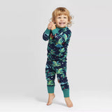 Christmas Dinosaur Long Sleeve Sleepwear Pajamas Family Matching
