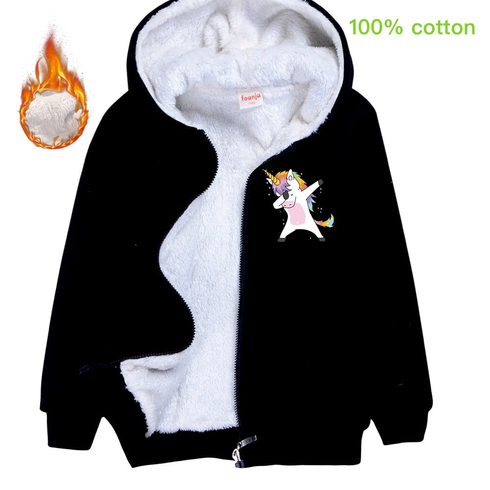 Kids Coat Unicorn Boys Girl Jacket  Animal Horse Chaqueta Fashion Coat