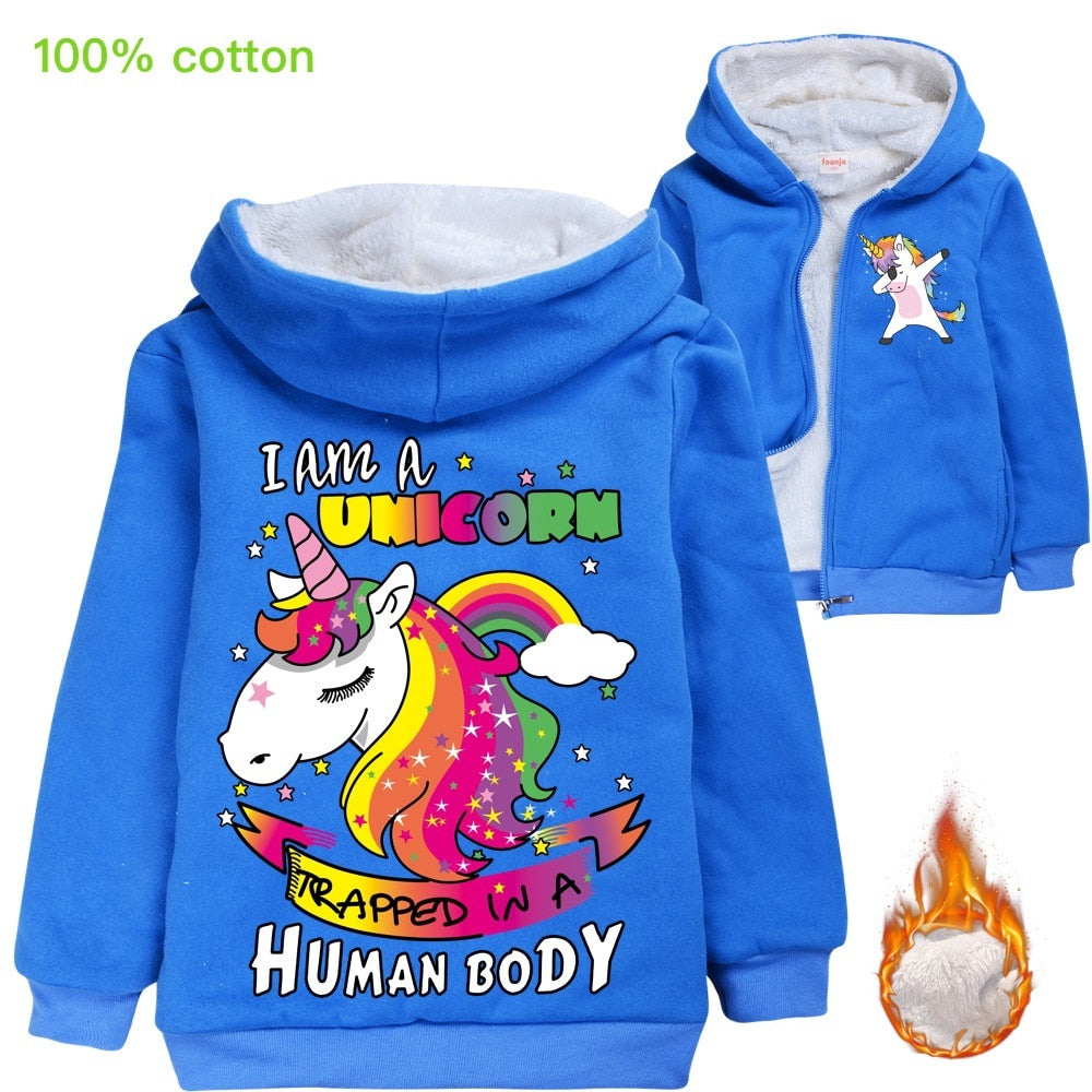 Kids Coat Unicorn Boys Girl Jacket  Animal Horse Chaqueta Fashion Coat