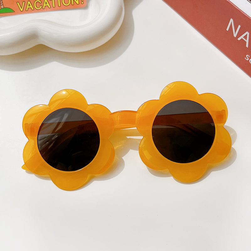 Kids Baby Round Flower Sunglasses Shades Glasses UV400 Eyewear