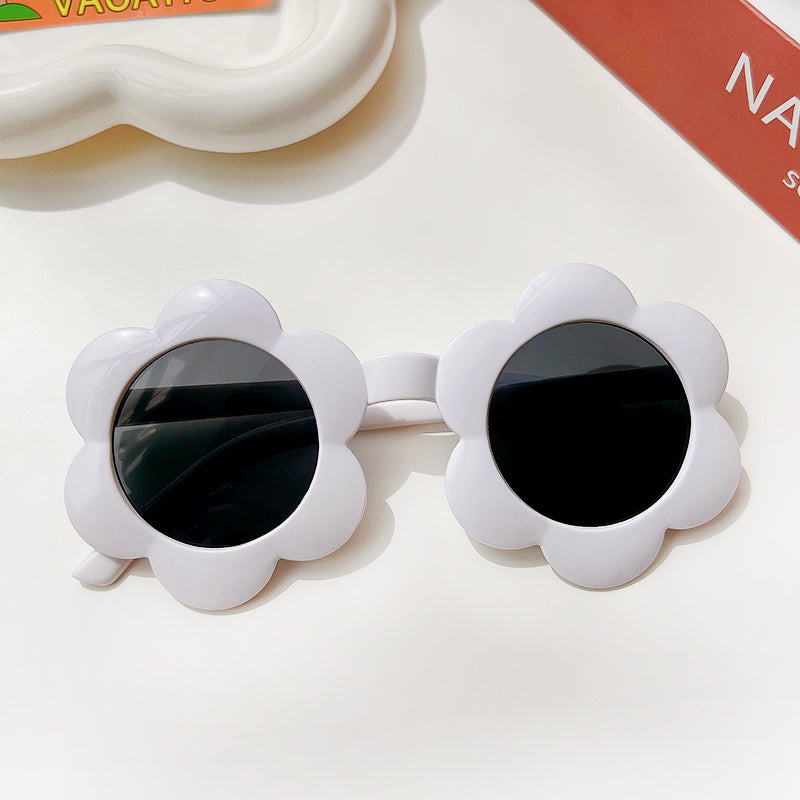 Kids Baby Round Flower Sunglasses Shades Glasses UV400 Eyewear
