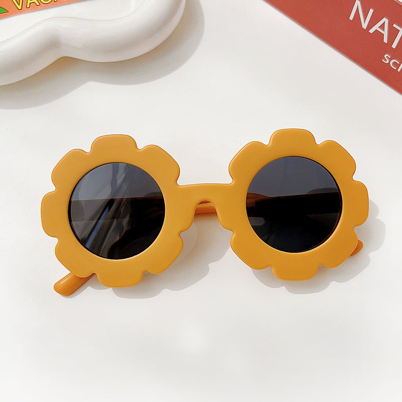 Kids Baby Round Flower Sunglasses Shades Glasses UV400 Eyewear