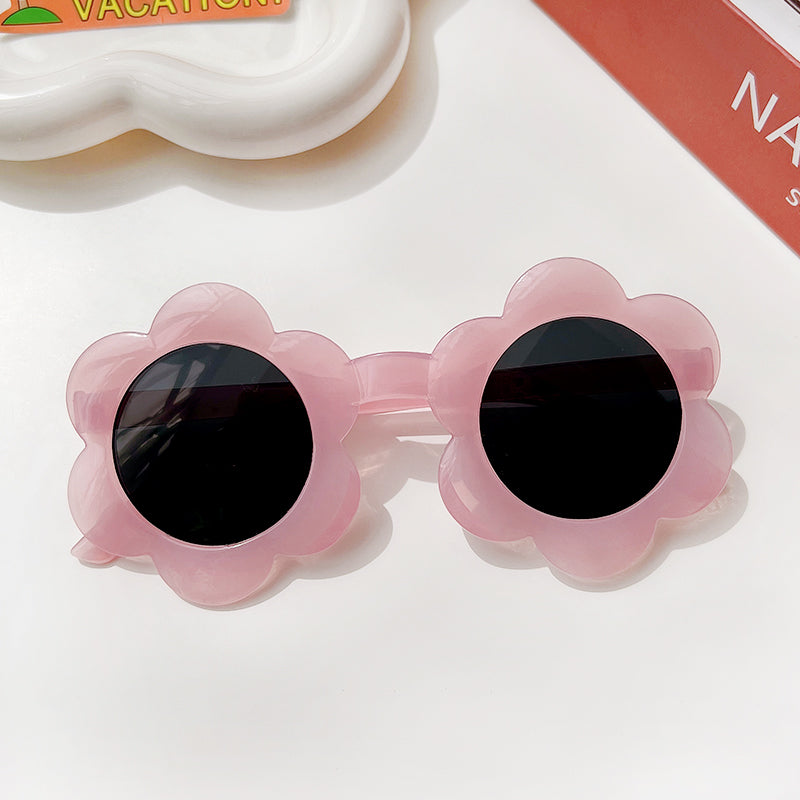 Kids Baby Round Flower Sunglasses Shades Glasses UV400 Eyewear