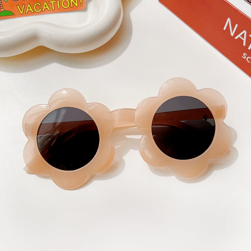 Kids Baby Round Flower Sunglasses Shades Glasses UV400 Eyewear