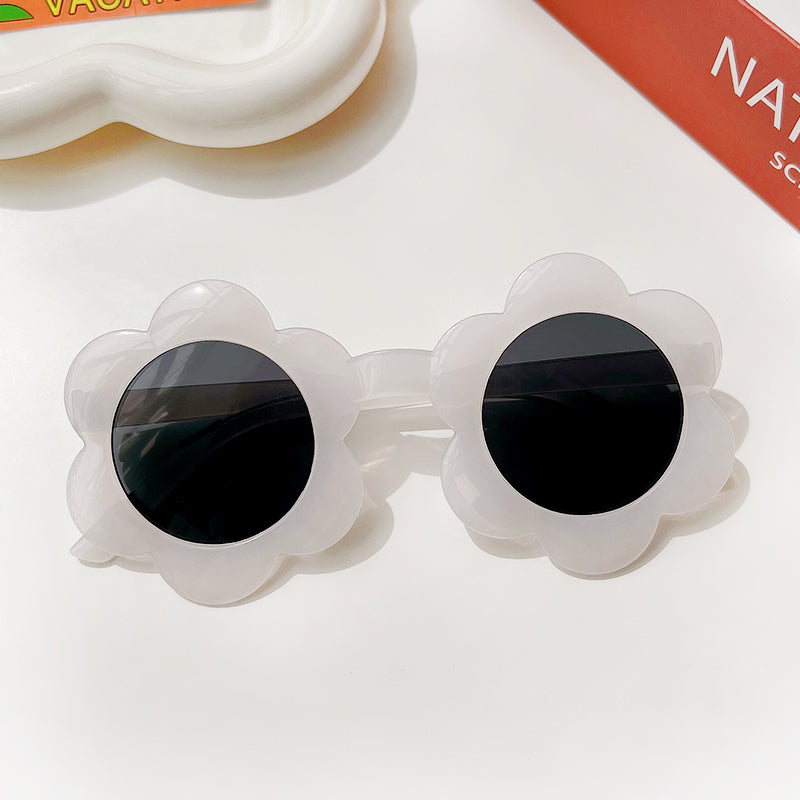 Kids Baby Round Flower Sunglasses Shades Glasses UV400 Eyewear