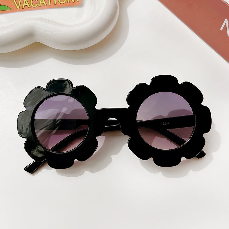 Kids Baby Round Flower Sunglasses Shades Glasses UV400 Eyewear