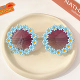 Kids Baby Round Flower Sunglasses Shades Glasses UV400 Eyewear
