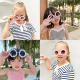 Kids Baby Round Flower Sunglasses Shades Glasses UV400 Eyewear