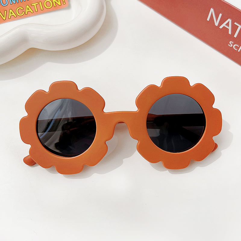 Kids Baby Round Flower Sunglasses Shades Glasses UV400 Eyewear