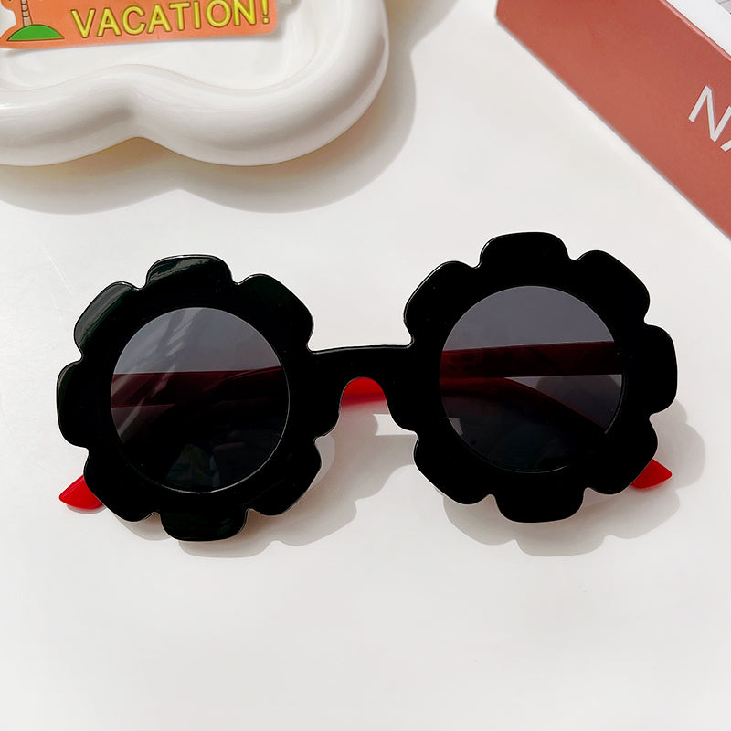 Kids Baby Round Flower Sunglasses Shades Glasses UV400 Eyewear