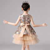 Kid Baby Girl Princess Short Sequin Mesh Party Sleeveless Dresses