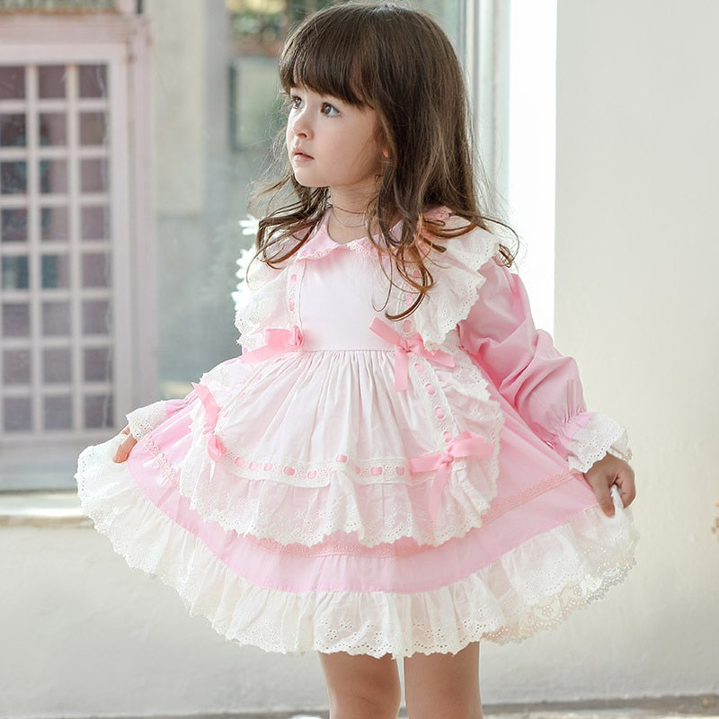 Girls Alice Princess Lotia Spain Boutique Princess Cotton Dresses