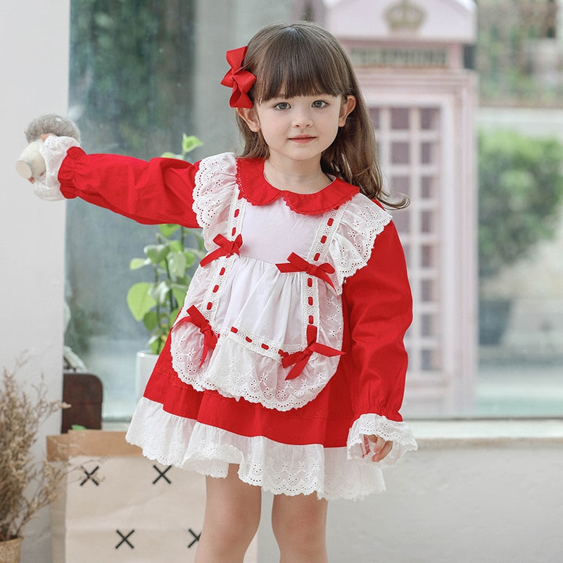 Girls Alice Princess Lotia Spain Boutique Princess Cotton Dresses