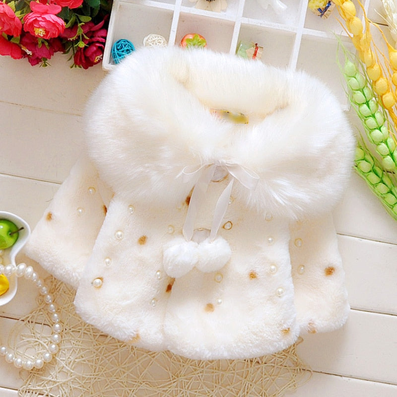 Baby Toddler Girls Cute Fleece Fur Winter Warm Coat