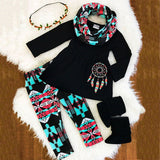 Kids Baby Girl Casual Long Sleeve Outfits 3 Pcs 2-7 Years