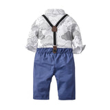 Baby Jungen Formelles Set Baumwolle Schleife Gentleman Outfit 2 Stück