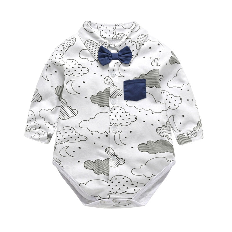 Baby Jungen Formelles Set Baumwolle Schleife Gentleman Outfit 2 Stück