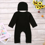 Baby Boys Halloween Bone Print Romper Jumpsuit 3 Pcs Set Outfits
