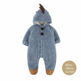 Baby Girls Warm Thicken Romper Cartoon Jumpsuit