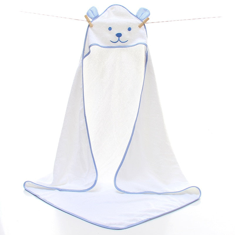 Kids Cotton Towel Hooded Towel Blanket Bath Poncho Spa Bathrobe - honeylives