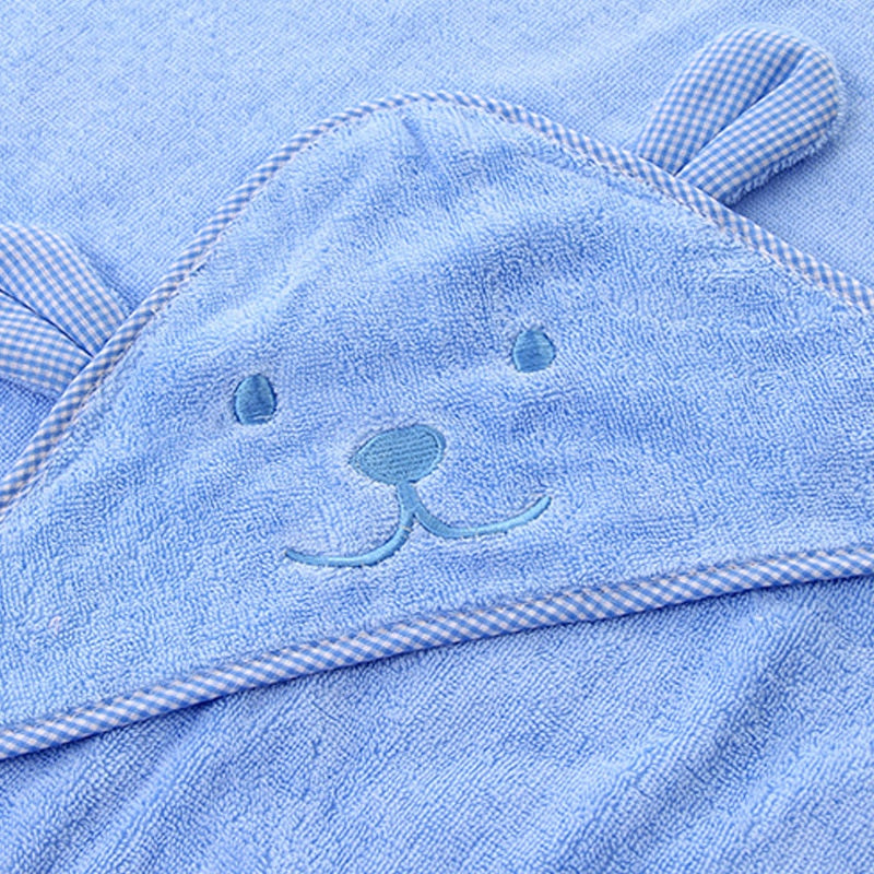 Kids Cotton Towel Hooded Towel Blanket Bath Poncho Spa Bathrobe - honeylives