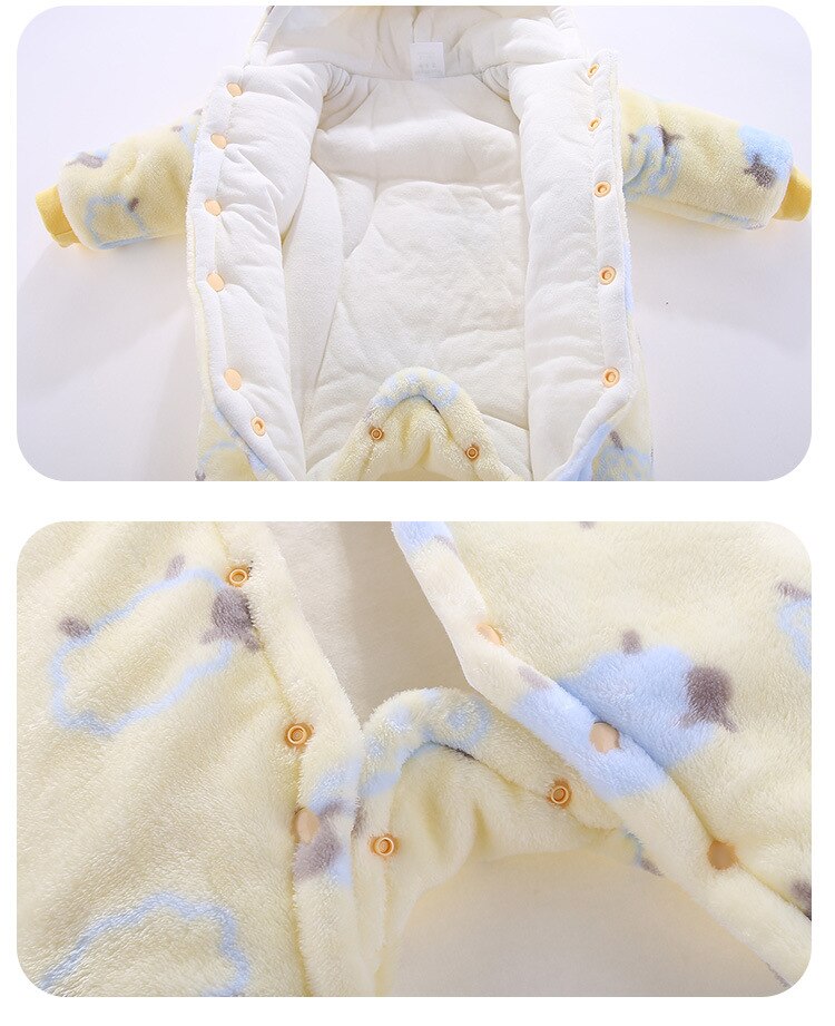 Winter Baby Newborn Climbing Thickened Romper