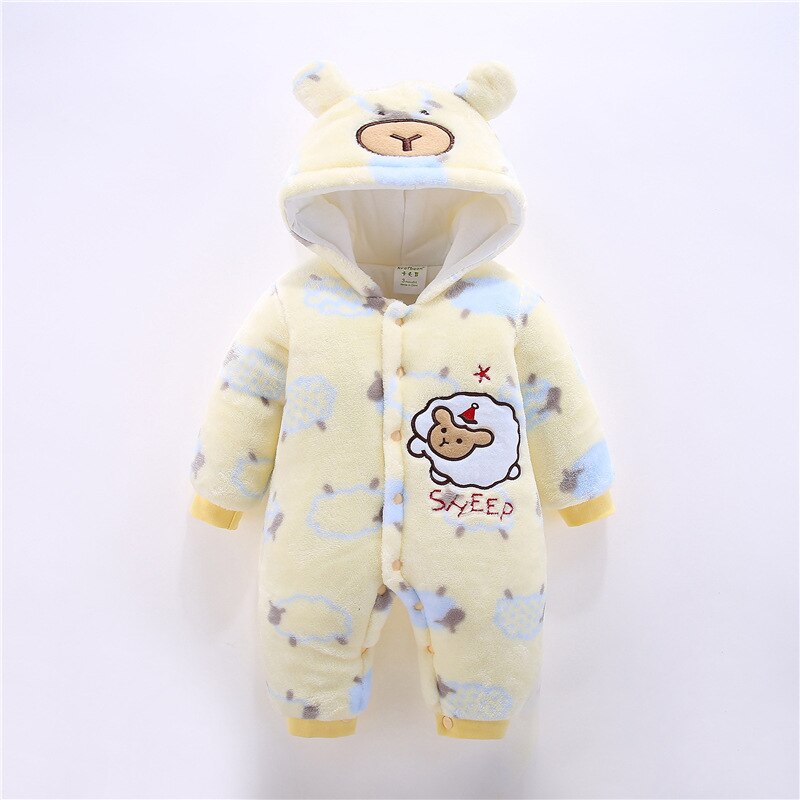 Winter Baby Newborn Climbing Thickened Romper