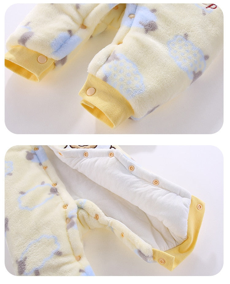 Winter Baby Newborn Climbing Thickened Romper
