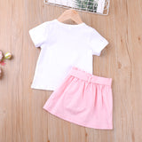 Baby Girl Love Pearl Short Sleeve  Summer New 2 Pcs Set