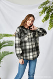 Family Matching Adult Kid Padded Black Plaid Hooded Shirt