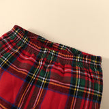 Kid Baby Girls Fall Winter Explosive Plaid Printed Christmas Sets 2 Pcs
