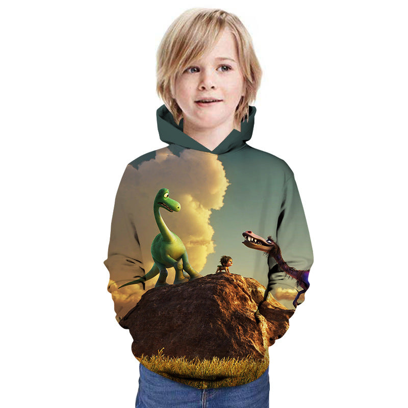 Children Kid 3D Printed Dinosaur Pattern Hoodie