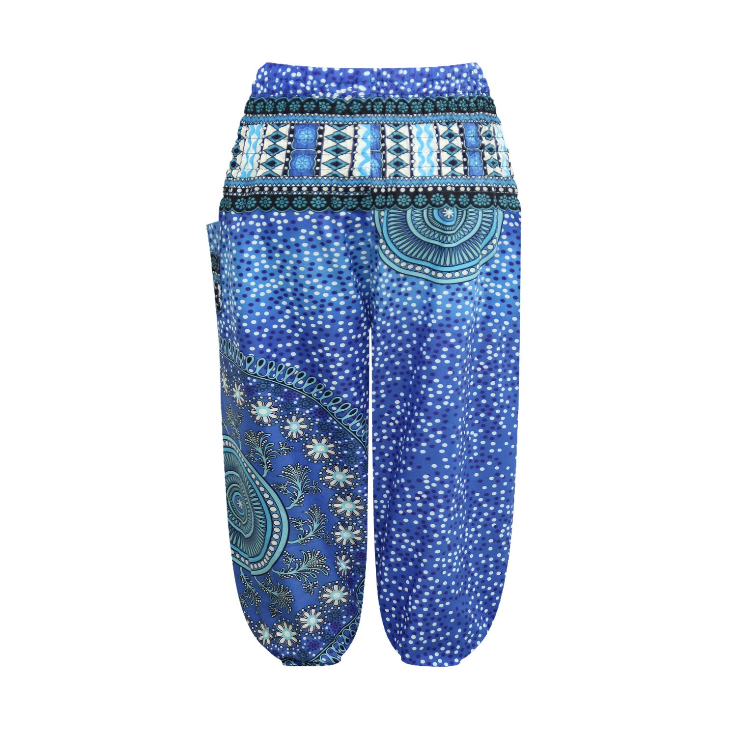 Kid Girl National Digital Printed Knickerbockers Leisure Loose Sports Pants