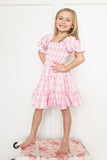 Family Matching Parent-child Sweet Leisure Loose Cake Bubble Sleeve Dresses