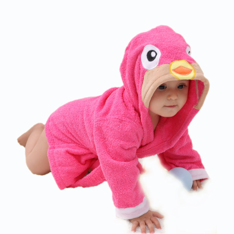 Baby Robe Cartoon Sleepwear Bath Towels Soft Bathrobe Pajamas