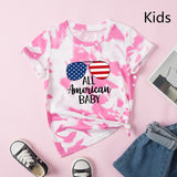 Family Matching Mother Daughter Short Sleeves Cotton T-shirt